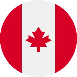 Flag of Canada made into a circle