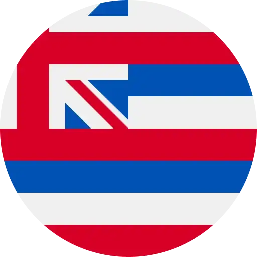 Flag of Hawaii made into a circle