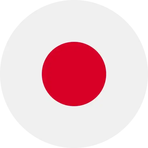 Flag of Japan made into a circle