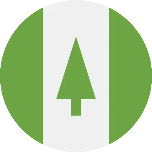 Flag of Norfolk Island made into a circle