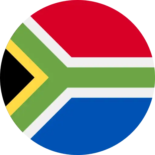 Flag of South Africa made into a circle