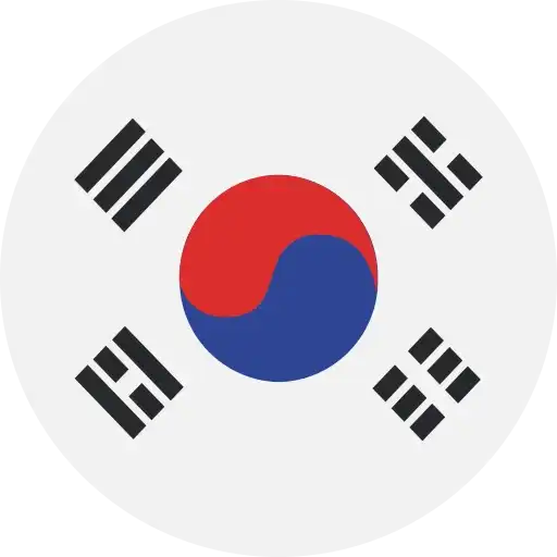 Flag of South Korea made into a circle