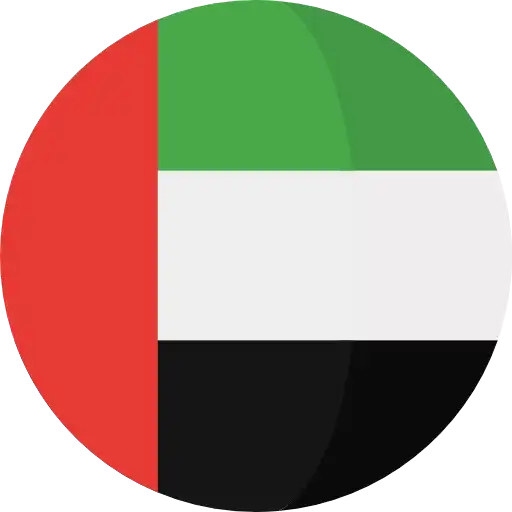 Flag of UAE made into a circle
