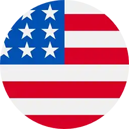 Flag of USA made into a circle