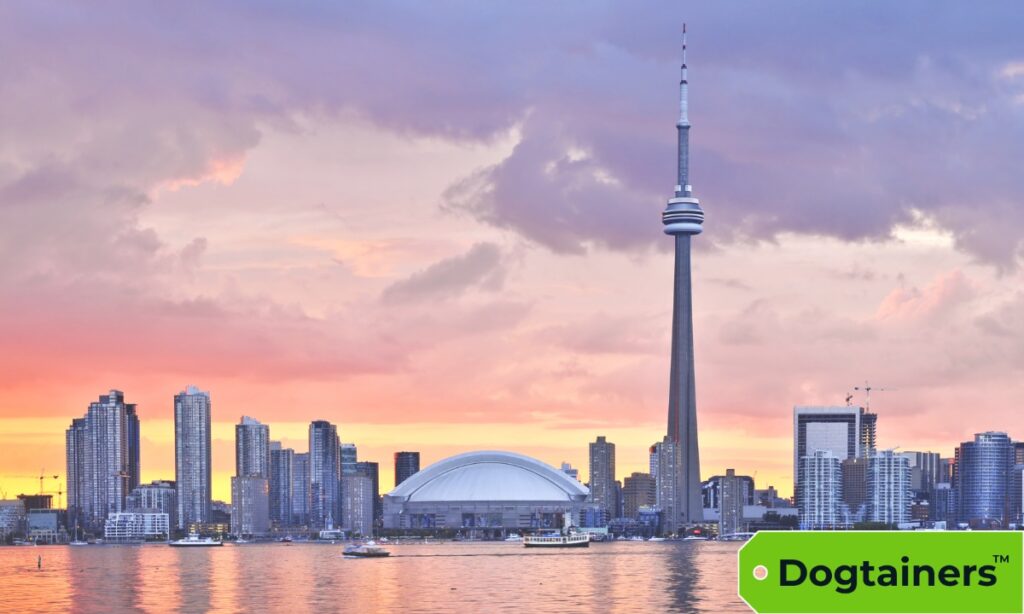Toronto skyline.